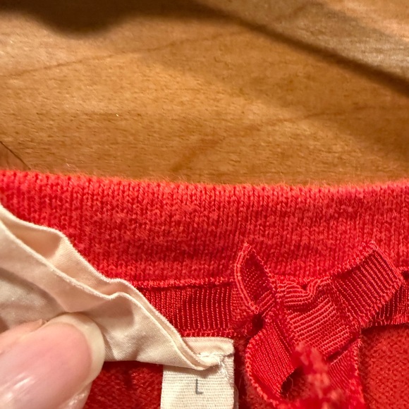 Anthropologie Red Button-Up Cardigan - Picture 3 of 4